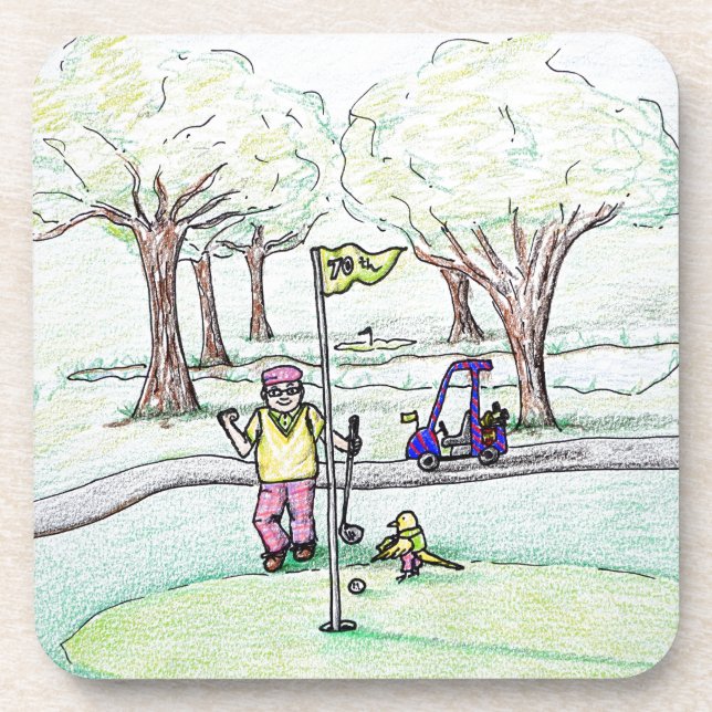 Porta-copo Indo para um Birdie (Frente)