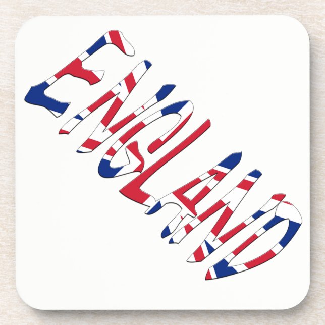 Porta-copo Inglaterra sobreposta ao litoral Union Jack (Frente)