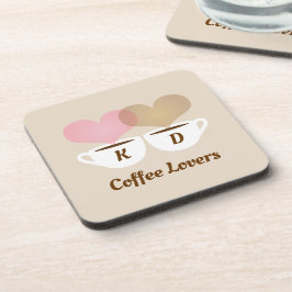 Porta-copo Iniciais De Monograma Personalizado Cor-De-Rosa Ca