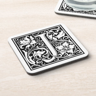 Porta-copo Inicial decorativa "J" da letra