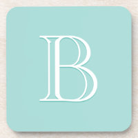 Inicial Personalizada Monogramada Verde Azul Claro