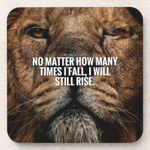 Porta-copo Inspiração de leão - Queda e subida - Motivação