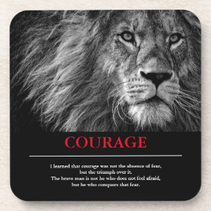 Porta-copo Inspiração Motivacional Lion de Coragem