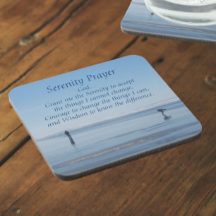 Porta-copo Inspiração Serenity Prayer Beach Walkers