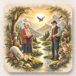 Porta-copo Inspirational Coaster  “Growing Old Is a Privilege