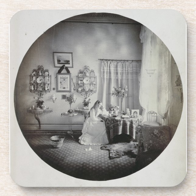 Porta-copo Interior da casa de Muckross, c.1865 (impressão do (Frente)