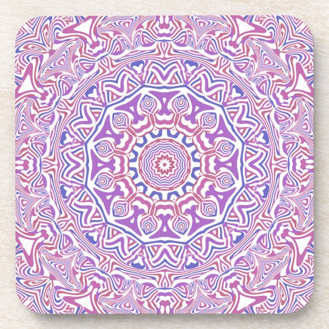 Porta-copo Intrate Bold Groovy Boho Hippie Abstrato Mandala (Frente)