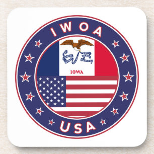 Porta-copo Iowa, Iowa sticker, saco, relógio