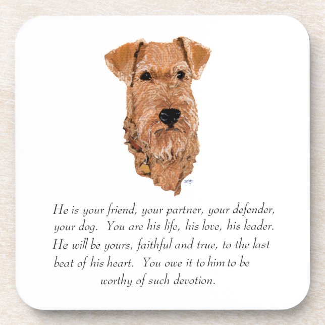Porta-copo Irish Terrier Lembrança - Macho (Frente)