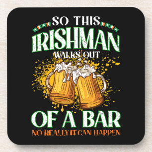 Porta-copo Irlandês Bebendo Cerveja Dia de São Patrício