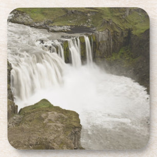 Porta-copo Islândia. Cachoeira Hafragilsfoss em