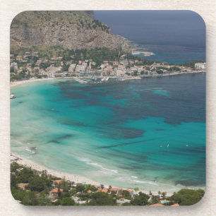 Porta-copo Itália, Sicília, Mondello, Vista da praia
