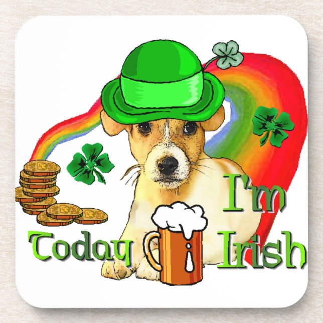 Porta-copo Jack Russell Terrier St Patricks (Frente)