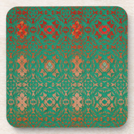 Porta-copo Jade Boêmian Russo e Padrão Vermelho