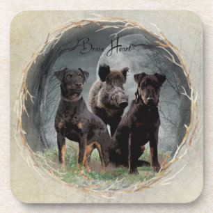 Porta-copo Jagdterrier, brava tapeçaria cardíaca poster acríl