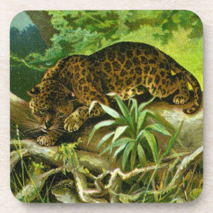 Porta-copo Jaguar que escala sobre raizes para alcançar a