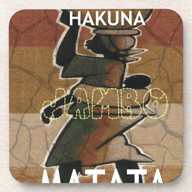 Porta-copo Jambo Hakuna Matata. (Frente)