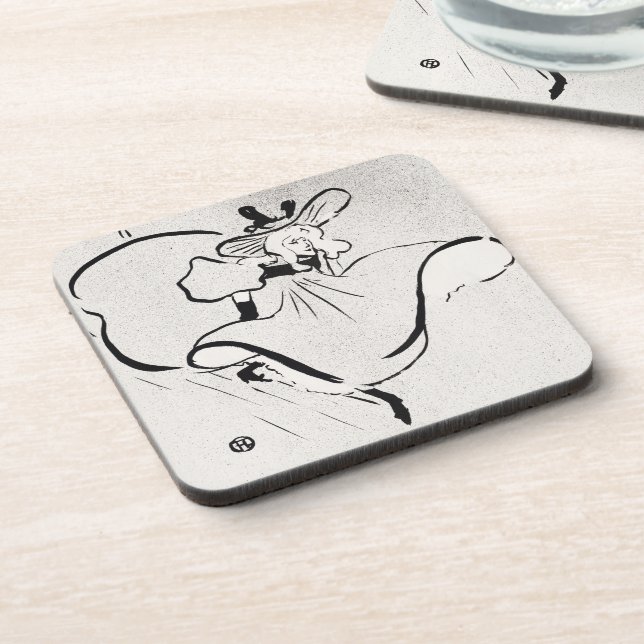 Porta-copo Jane Avril, de Arte Negra, por Toulouse Lautrec (Left Side)