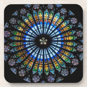 Porta-copo Janela de rosa de vidro detida em Estrasburgo