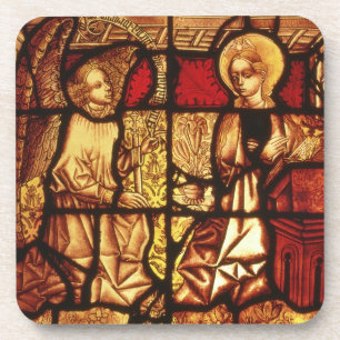 Porta-copo Janela de vitral que descreve o aviso, G