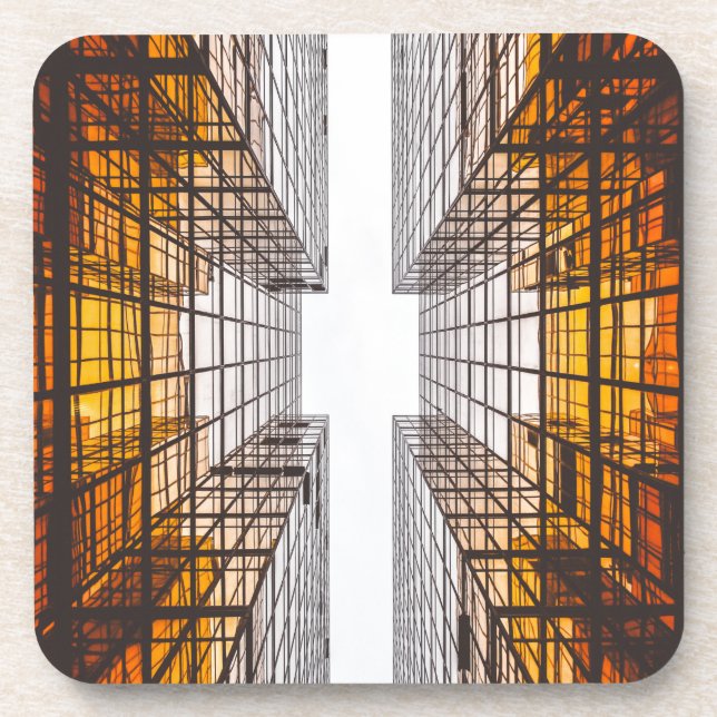 Porta-copo janelas de prédios fachadas de arquitetura (Frente)