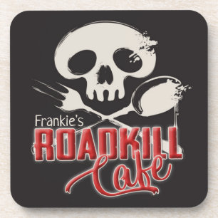 Porta-copo Jantar de Café Cheeky Roadkill, nome personalizad