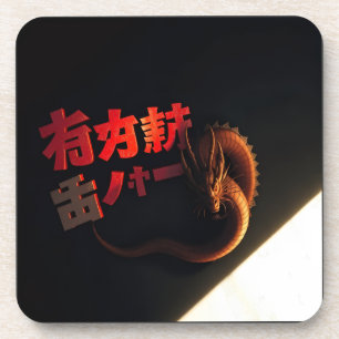 Porta-copo Japão letras e dragão