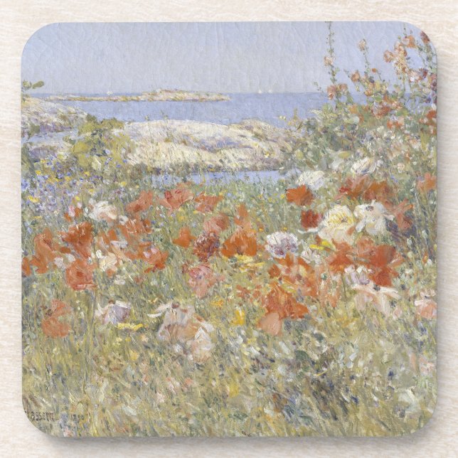 Porta-copo Jardim Celia Thaxter de Frederick Childe Hassam (Frente)