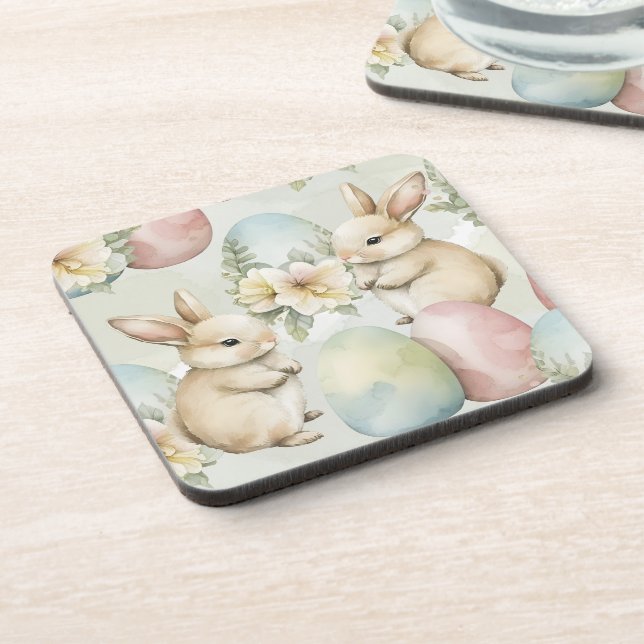 Porta-copo Jardim de Coelhos em Aquarela (Left Side)
