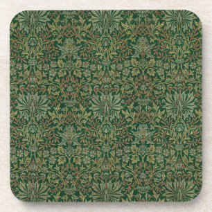 Porta-copo Jardim de Flores William Morris -Verdes