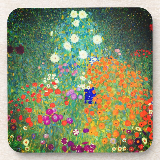 Porta-copo Jardim Flor Gustav Klimt (Frente)