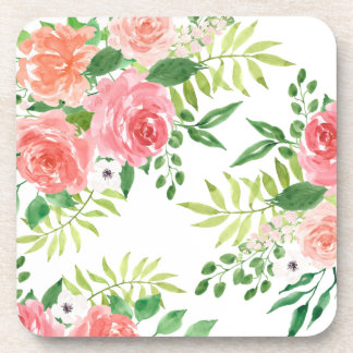 Porta-copo jardim rosa