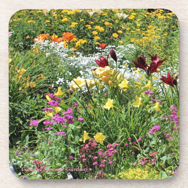 Porta-copo Jardins meados de coloridos do verão! (Frente)