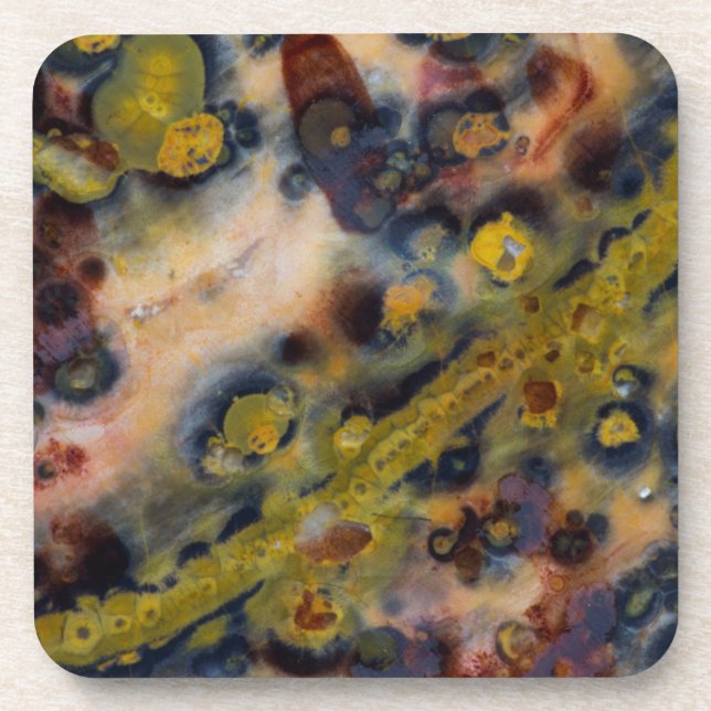 Porta-copo Jasper Oceano close-up abstrato (Frente)