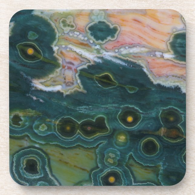 Porta-copo Jasper Oceano com Manchas Verdes (Frente)
