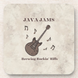 Porta-copo Java Jams-Brewing Rockin' Riffs-Café-Guitarra-