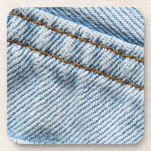 Porta-copo Jeans azuis desbotados