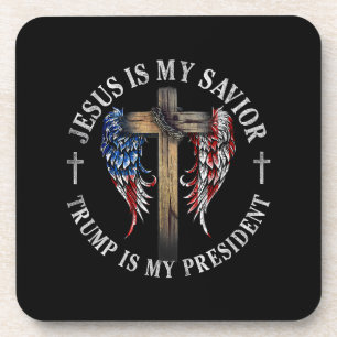 Porta-copo Jesus É Meu Salvador Trump É Meu Presidente 2024 E