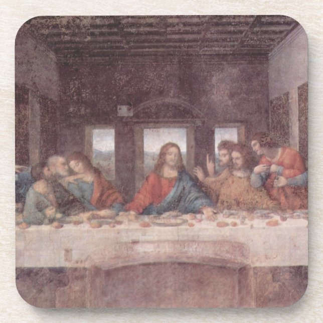 Porta-copo Jesus no último jantar, Leonardo da Vinci (Frente)