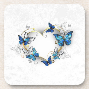 Porta-copo Jewelry Heart with Butterflies Morpho
