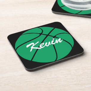 Porta-copo Jogador de basquete ou treinador de basquete verde