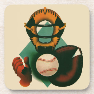 Porta-copo Jogador de Beisebol Esportivo Vintage, Apanhador c