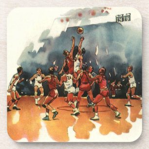 Porta-copo Jogadores de basquete de futebol do Vintage Sports
