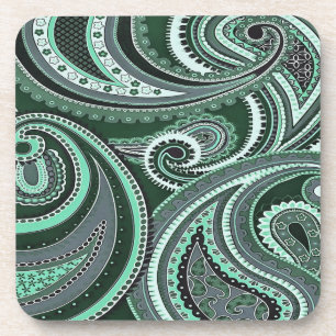 Porta-copo Jogar com Paisley modela tons de água-marinha