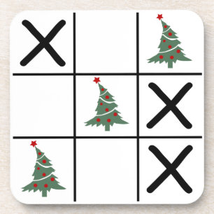 Porta-copo Jogo da Velha do Natal