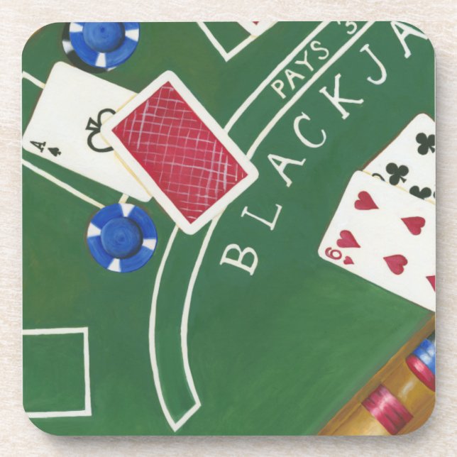 Porta-copo Jogo de Blackjack com Chips por Chariklia Zarris (Frente)