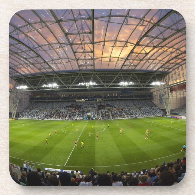 Porta-copo Jogo de futebol, Forsyth Barr Stadium, Dunedin (Frente)