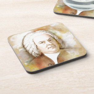 Porta-copo Johann Sebastian Bach Portrait em beige