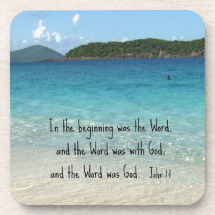 Porta-copo John 1:1 No começo foi a Palavra...