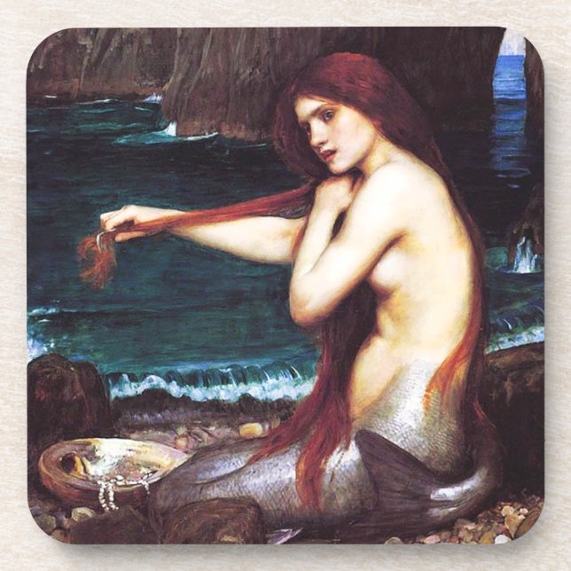 Porta-copo John William Waterhouse Mermaid Portas copos (Frente)